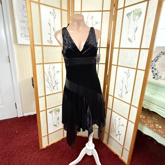 Vintage Y2K 90s Halter Babydoll Midi Dress Handkerchief Fairy Whimsigoth - Picture 3 of 8